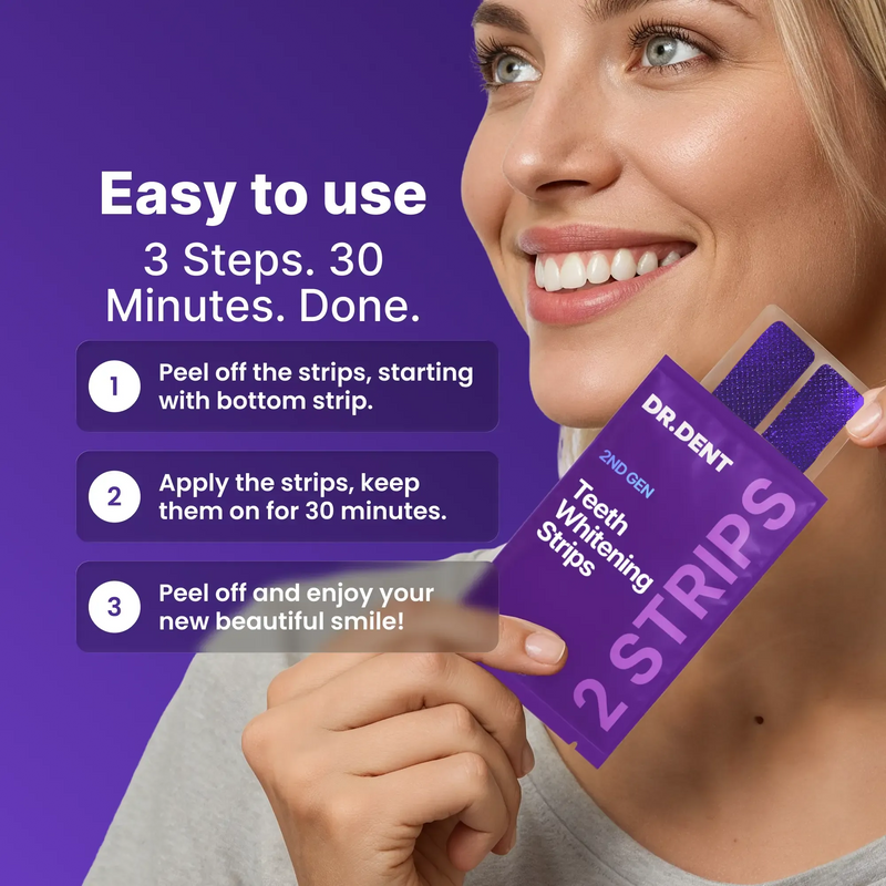 Purple Teeth Whitening Strips