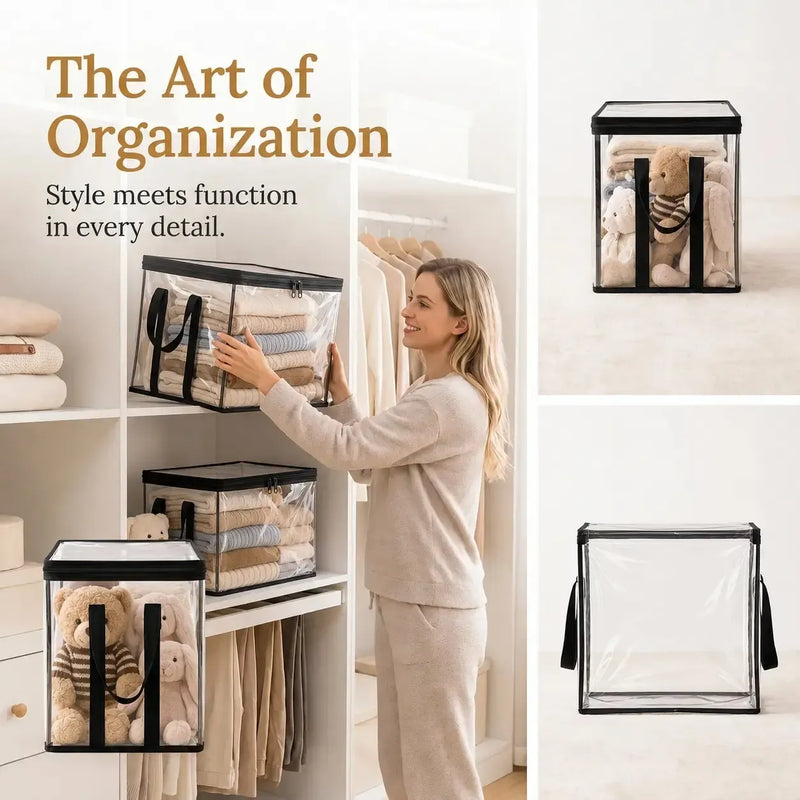 Safe, non-toxic Large Clear Thick Plastic Storage Box