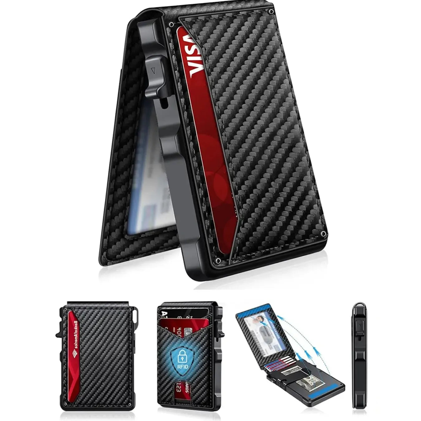 Men's Premium Aluminum Slim Bifold Wallet with Ejector