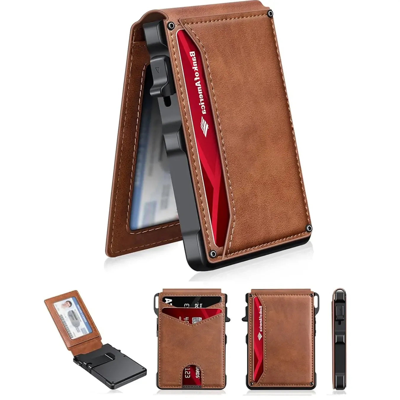 Men's Premium Aluminum Slim Bifold Wallet with Ejector