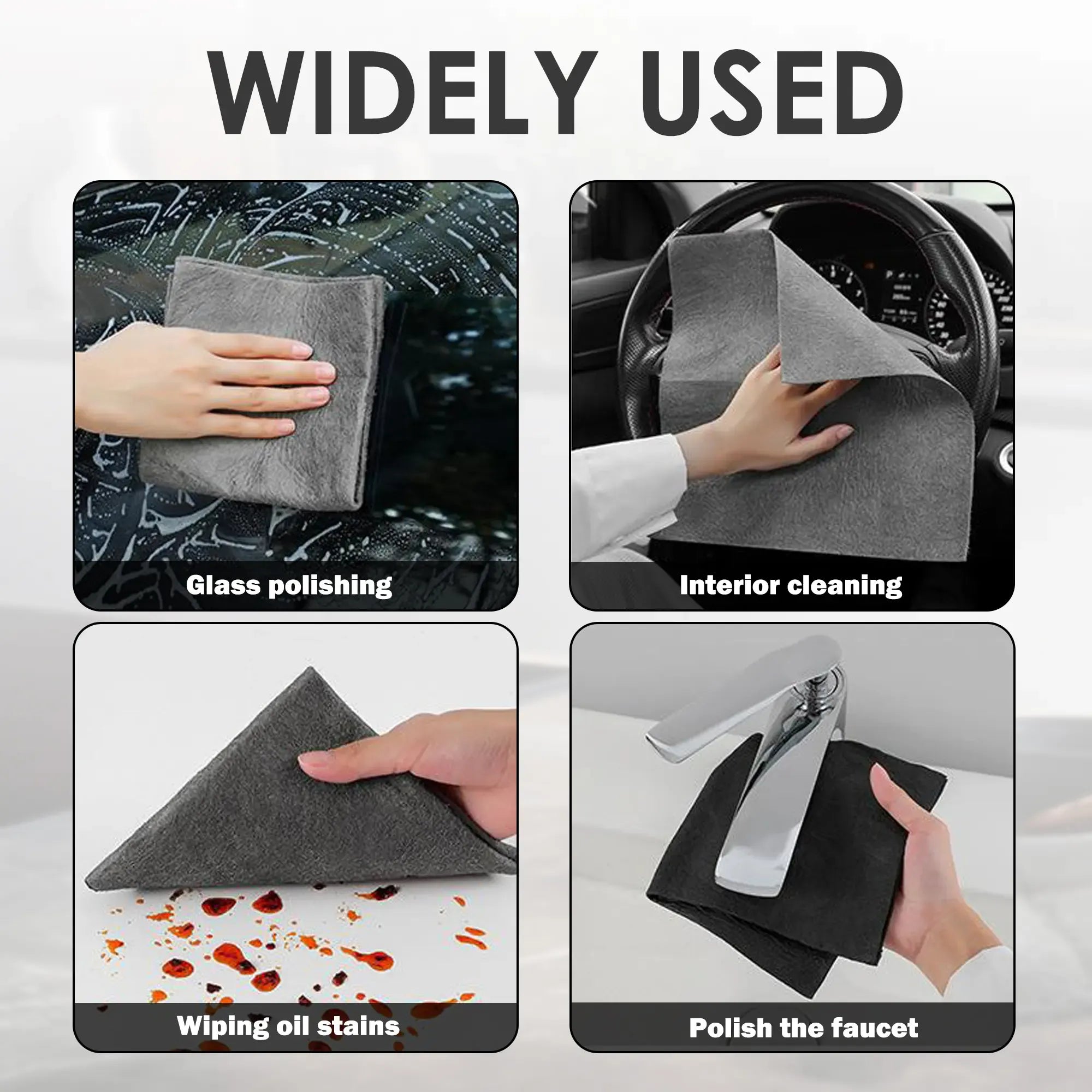 10 Counts Thickened Magic Cleaning Cloth, Microfiber Streak Free Cloth