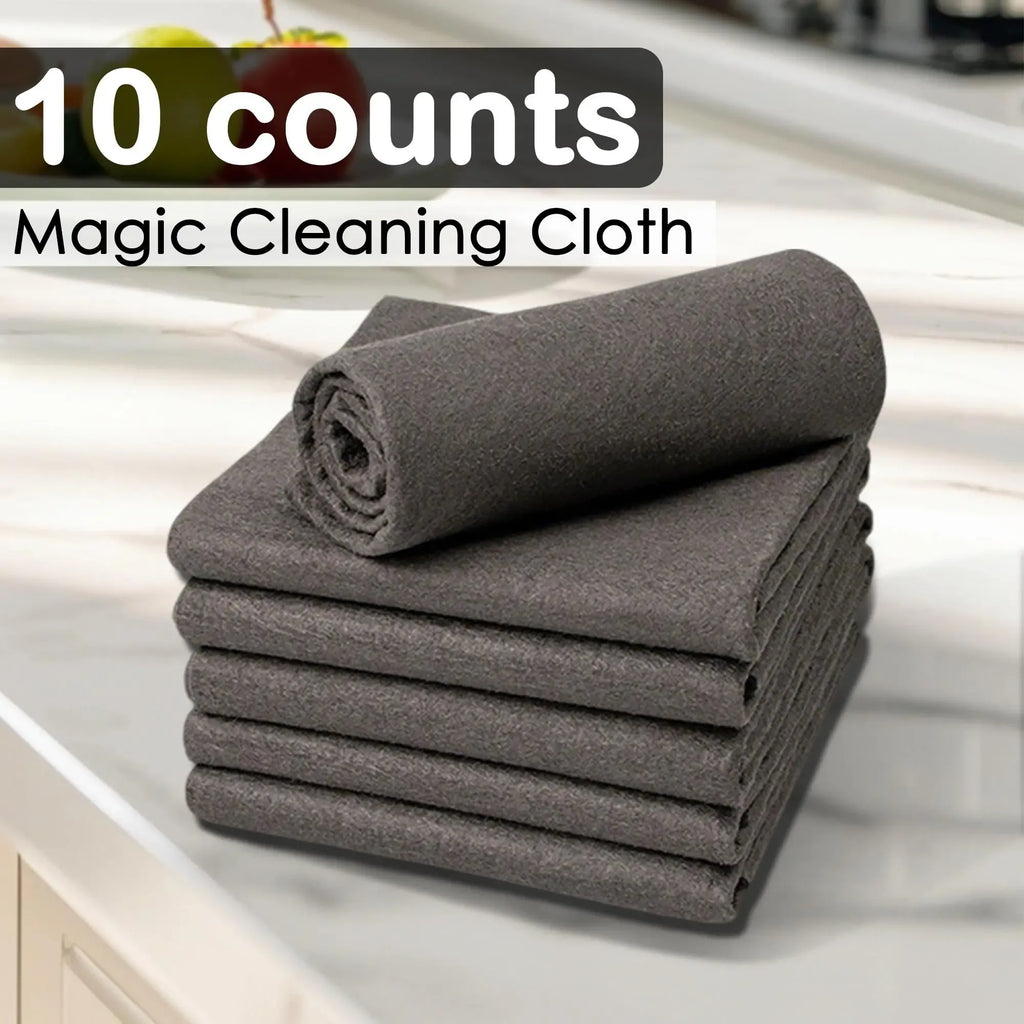 10 Counts Thickened Magic Cleaning Cloth, Microfiber Streak Free Cloth