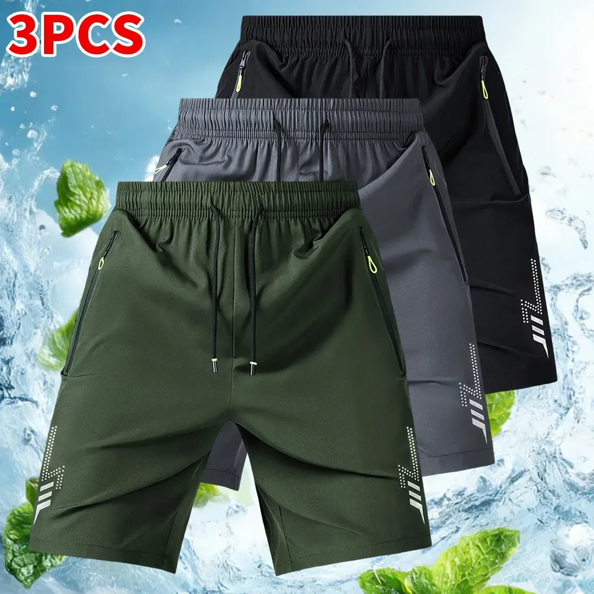Men's Unisex Fashion Athletic Shorts (Pack of 3)