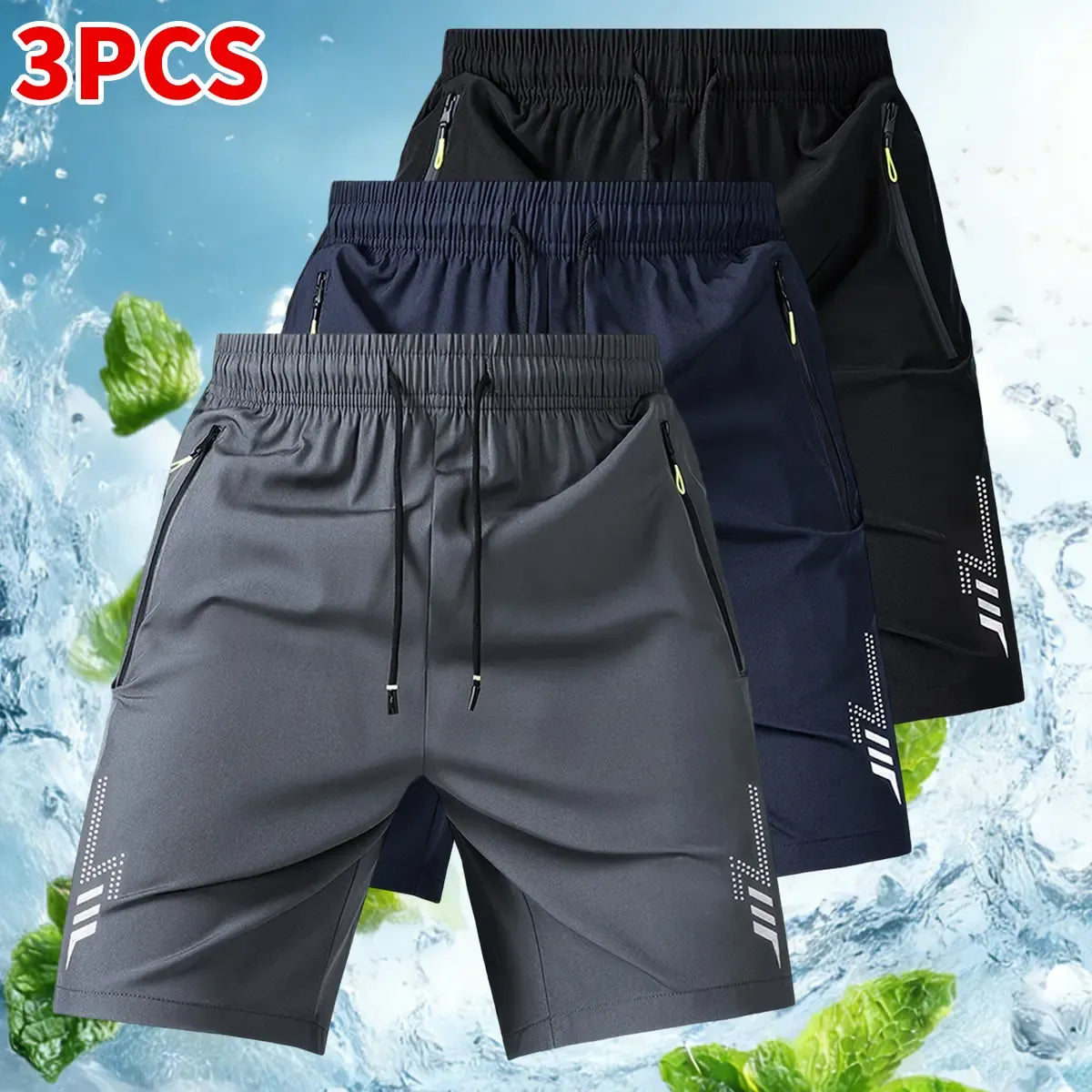 Men's Unisex Fashion Athletic Shorts (Pack of 3)