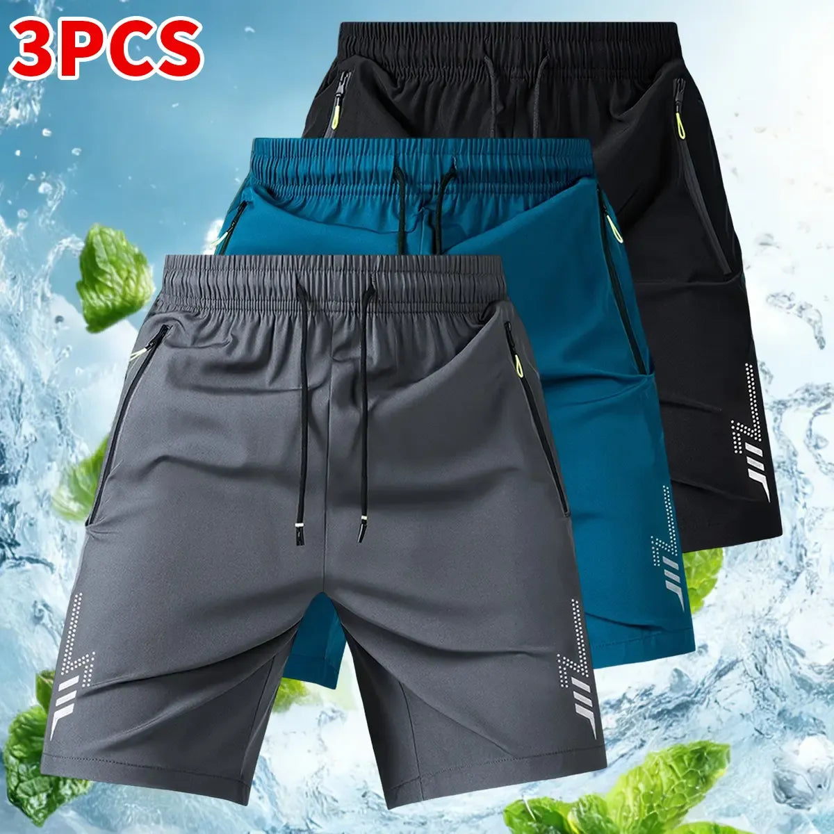 Men's Unisex Fashion Athletic Shorts (Pack of 3)