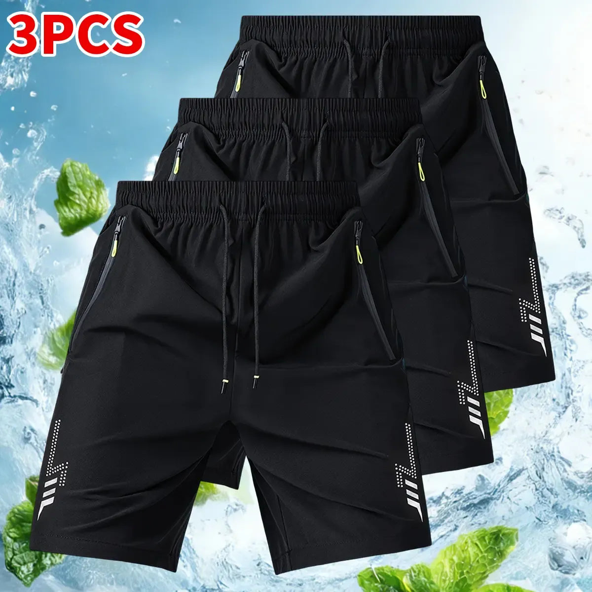 Men's Unisex Fashion Athletic Shorts (Pack of 3)