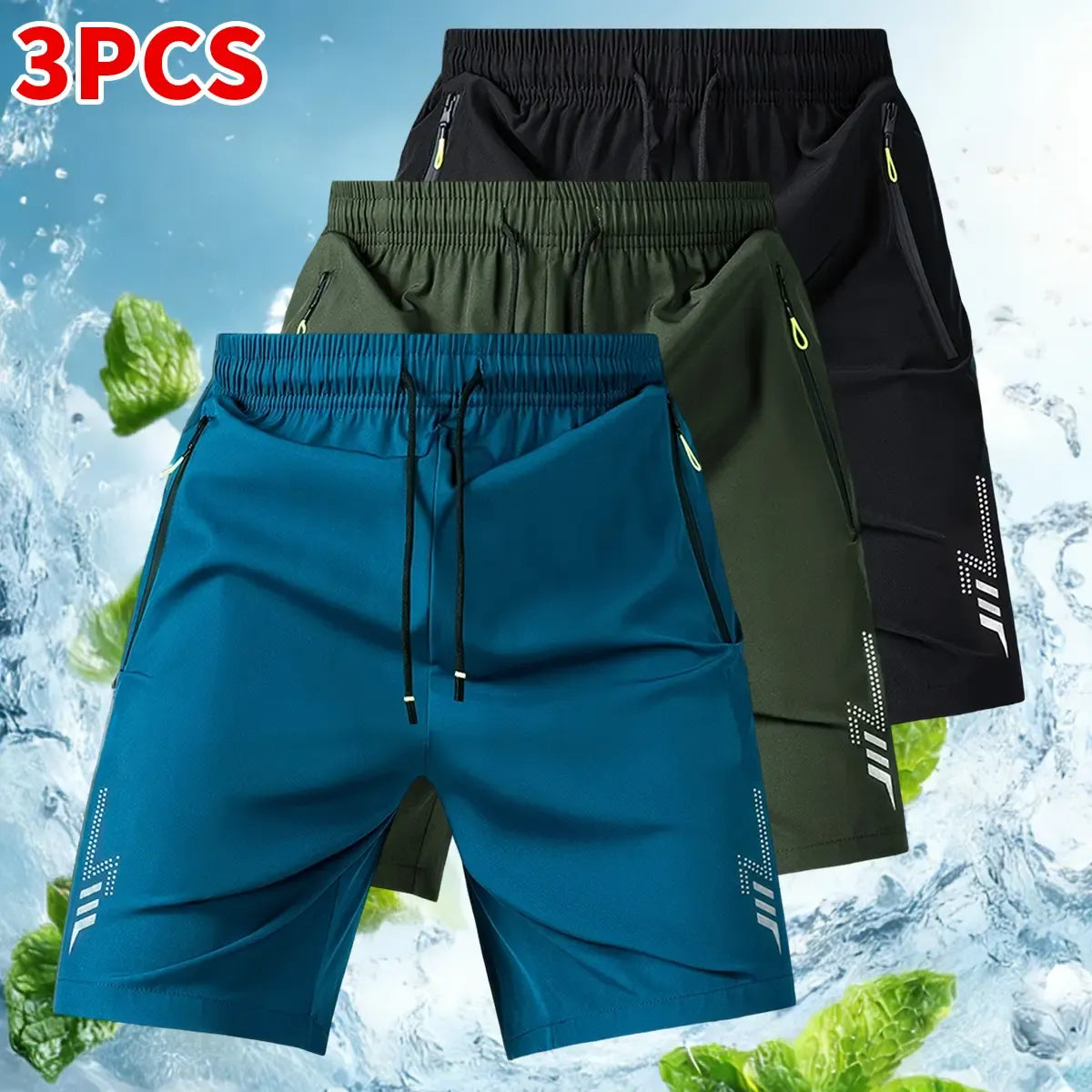 Men's Unisex Fashion Athletic Shorts (Pack of 3)