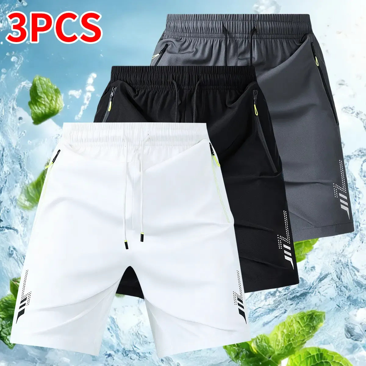 Men's Unisex Fashion Athletic Shorts (Pack of 3)