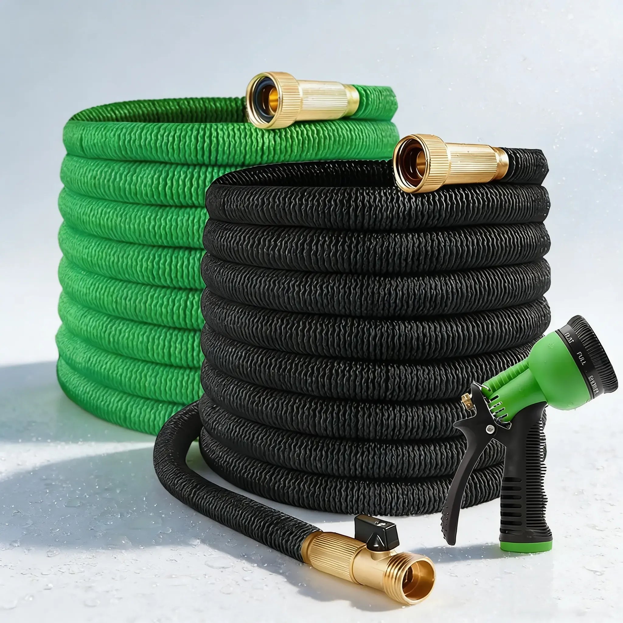 50/100FT 4X Stronger Deluxe Heavy Duty Expandable Flexible Garden Water Hose for Gardening & Outdoor Use Strong Construction Versatile