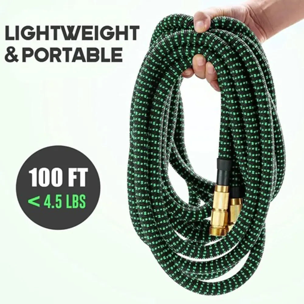 50/100FT 4X Stronger Deluxe Heavy Duty Expandable Flexible Garden Water Hose for Gardening & Outdoor Use Strong Construction Versatile
