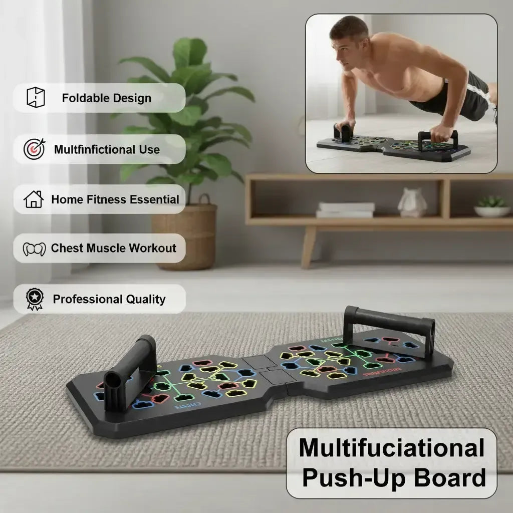 Foldable Multifunctional Push Up Board, Home Fitness Equipment for Chest Muscle Exercise, Professional Equipment for Burning Fat
