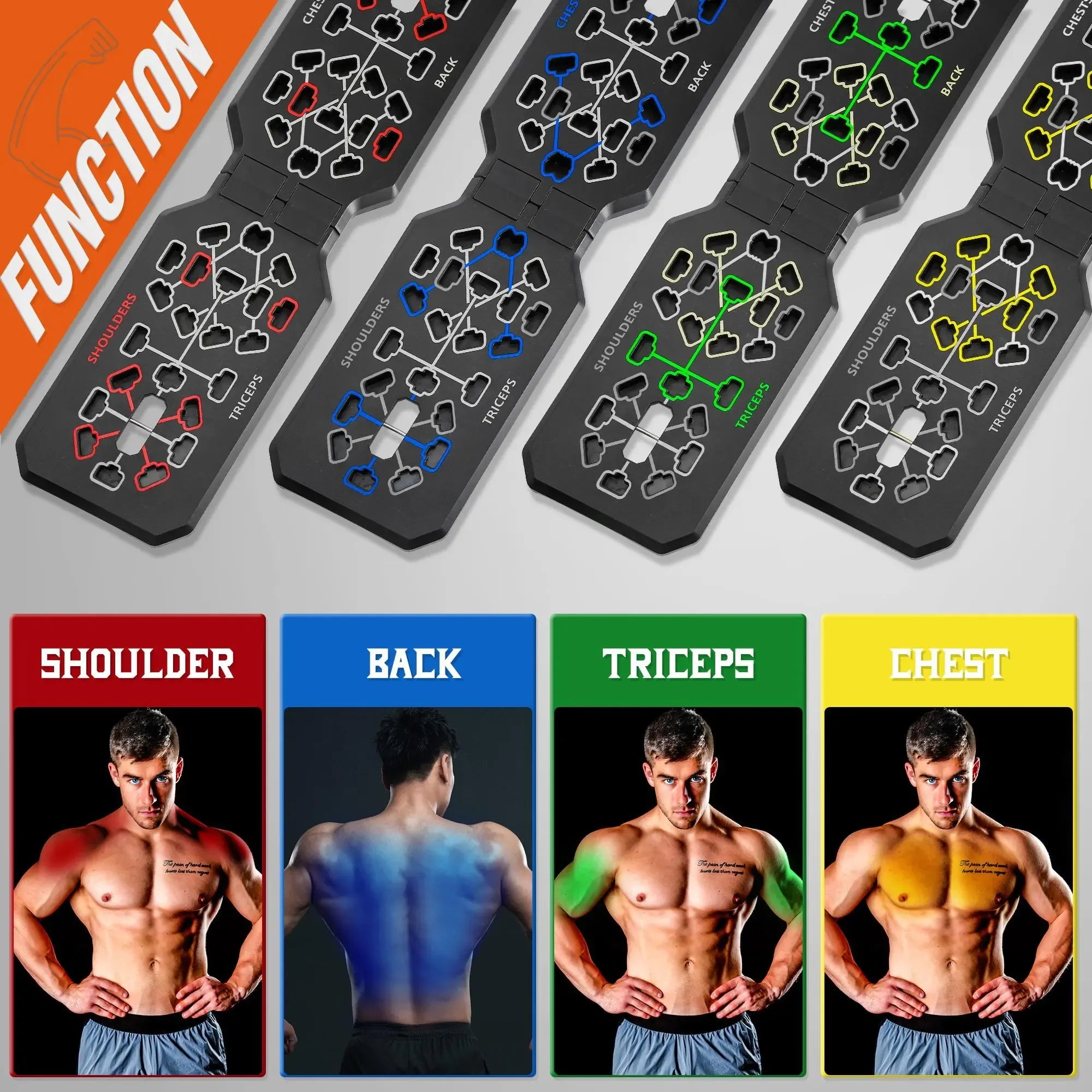 Foldable Multifunctional Push Up Board, Home Fitness Equipment for Chest Muscle Exercise, Professional Equipment for Burning Fat