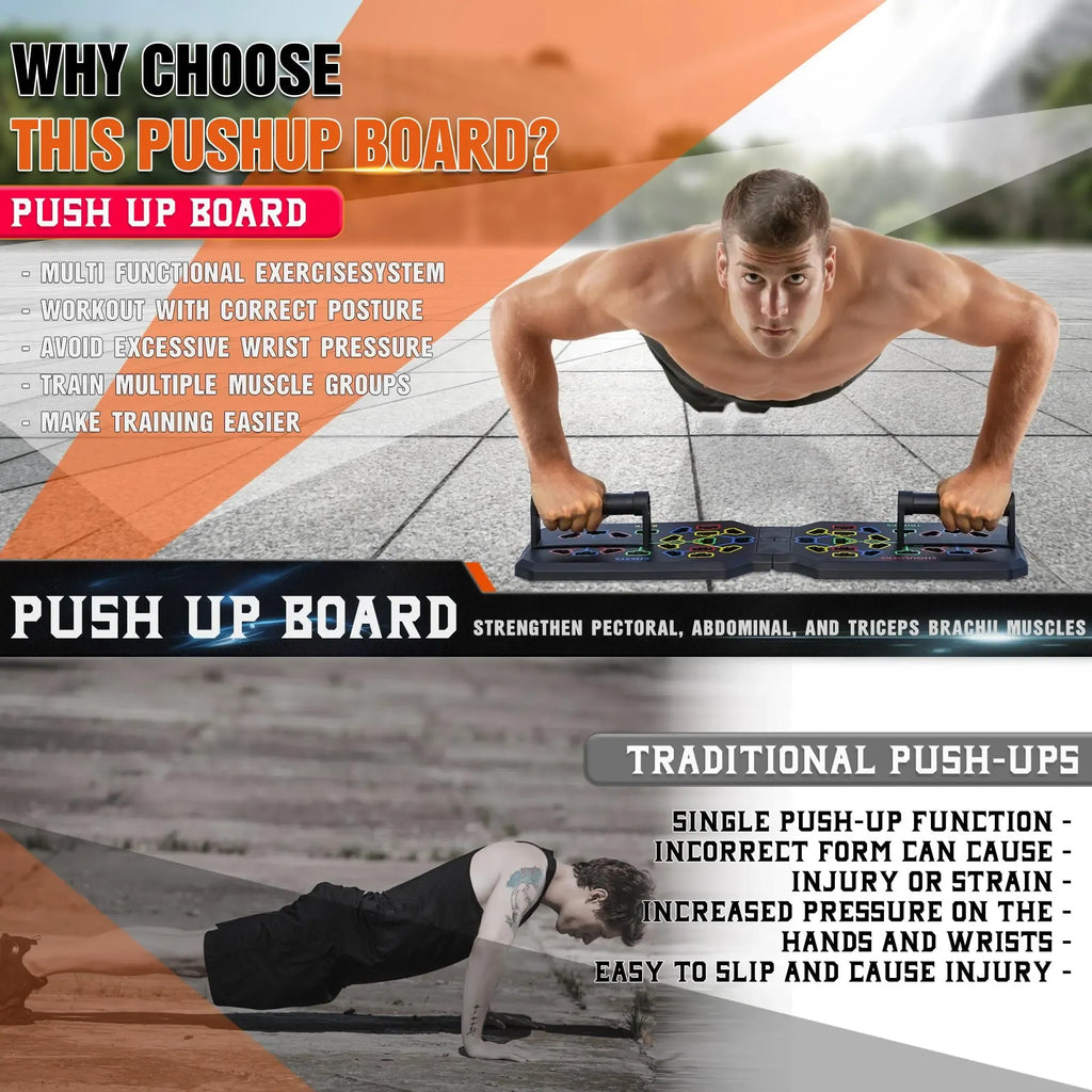 Foldable Multifunctional Push Up Board, Home Fitness Equipment for Chest Muscle Exercise, Professional Equipment for Burning Fat