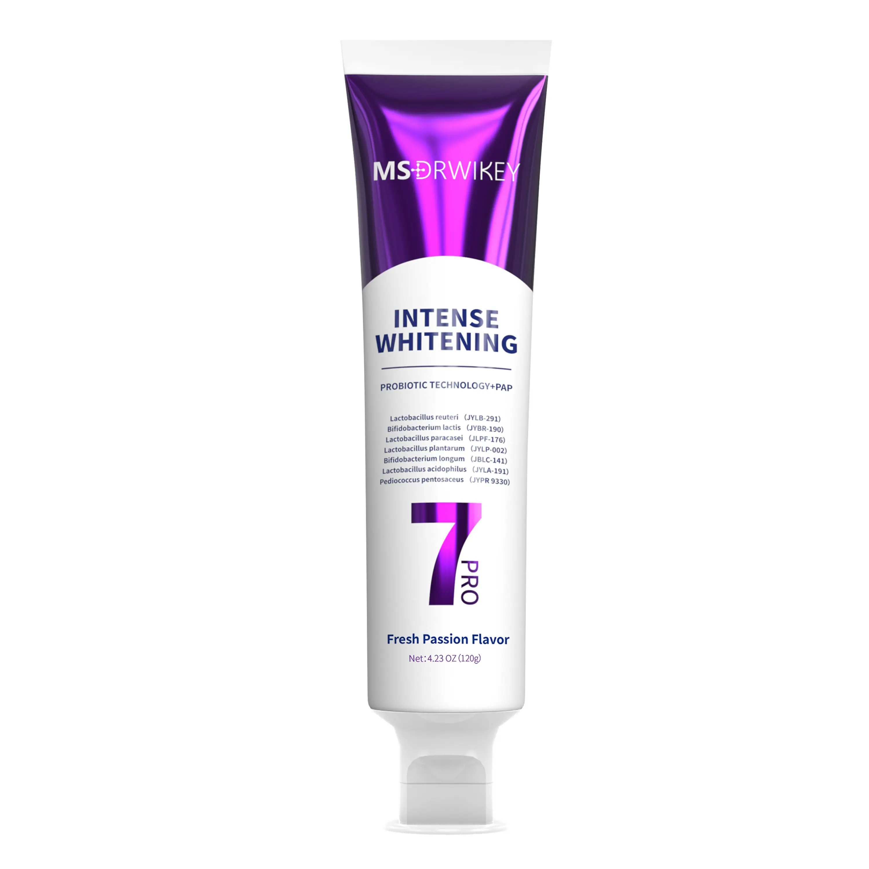 7-Pro Brightening Toothpaste | Purple Toothpaste Neutralizes Yellow Tones | Enamel-Safe Formula | Long-Lasting Fresh Breath