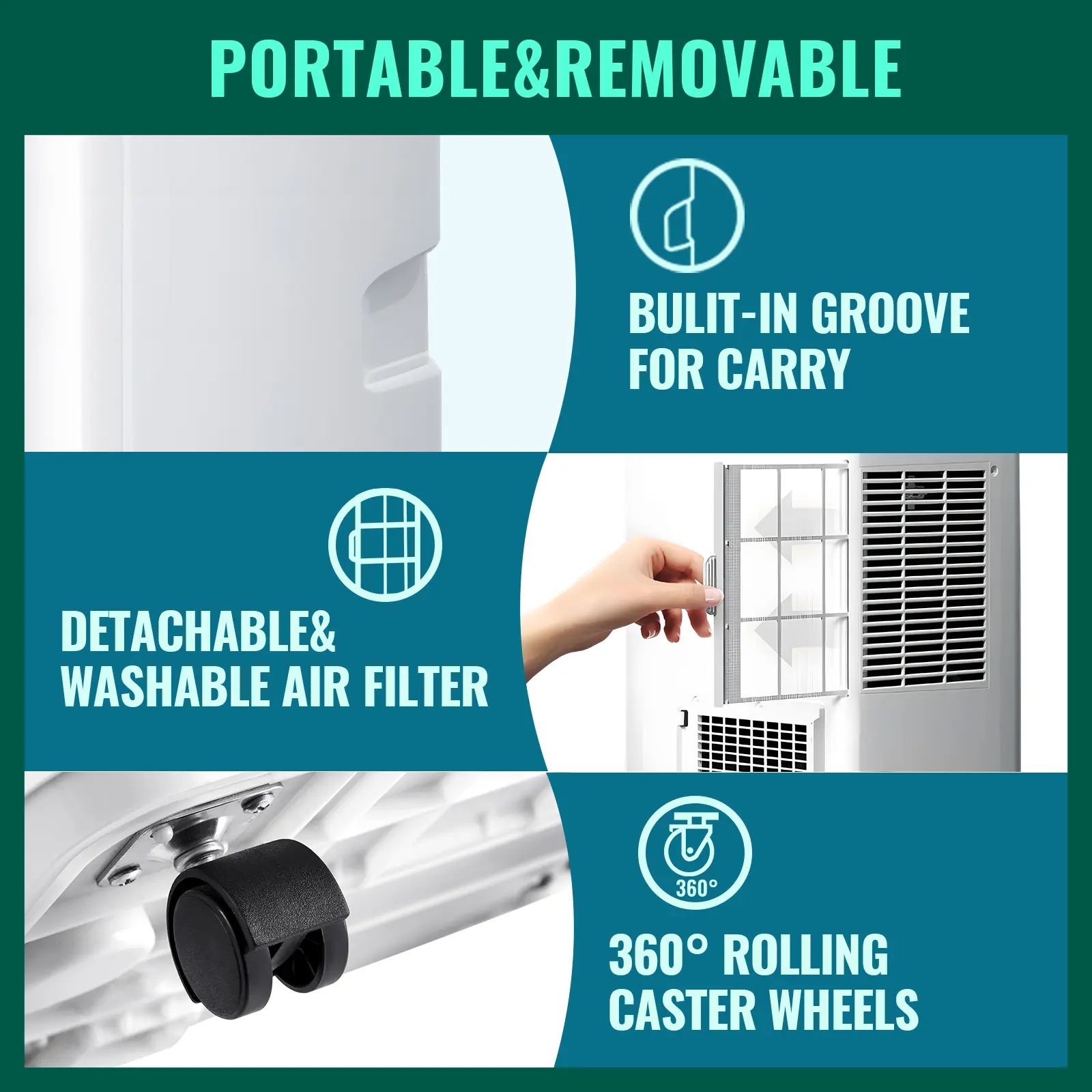 Portable Air Conditioner 8,000 BTU Portable AC Unit