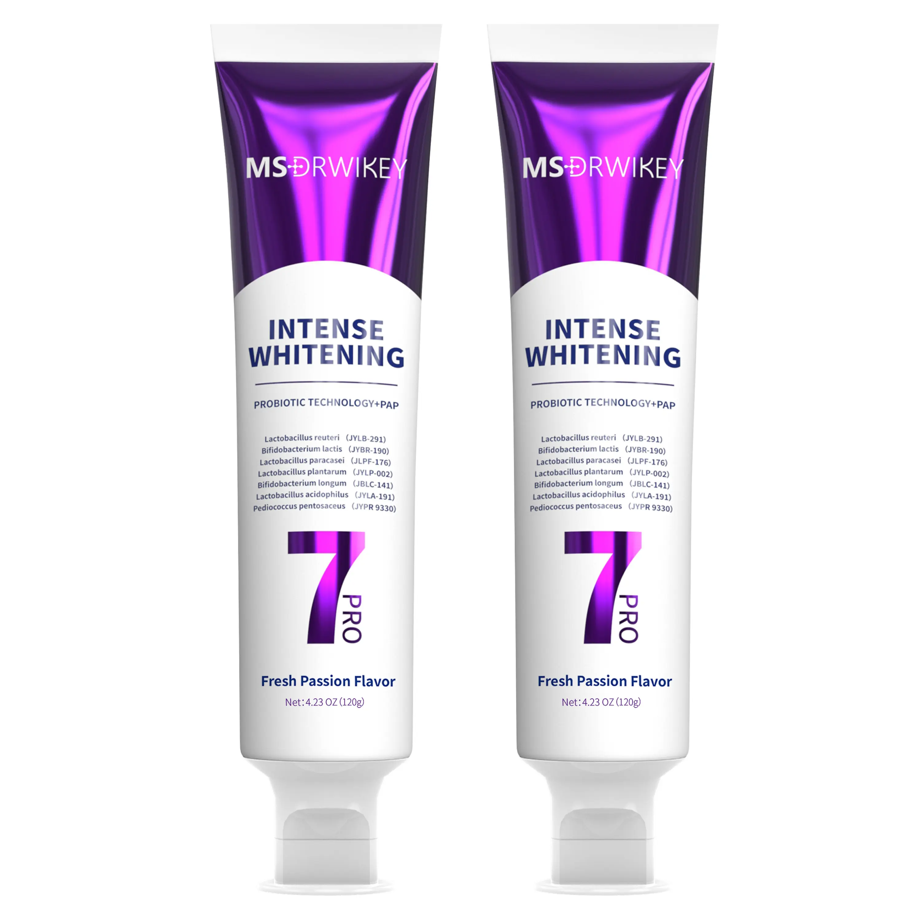 7-Pro Brightening Toothpaste | Purple Toothpaste Neutralizes Yellow Tones | Enamel-Safe Formula | Long-Lasting Fresh Breath