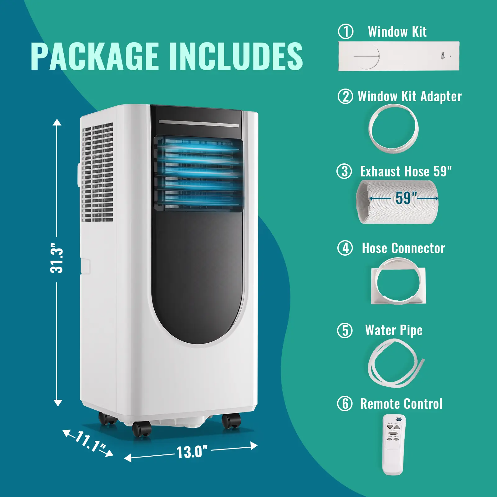 Portable Air Conditioner 8,000 BTU Portable AC Unit