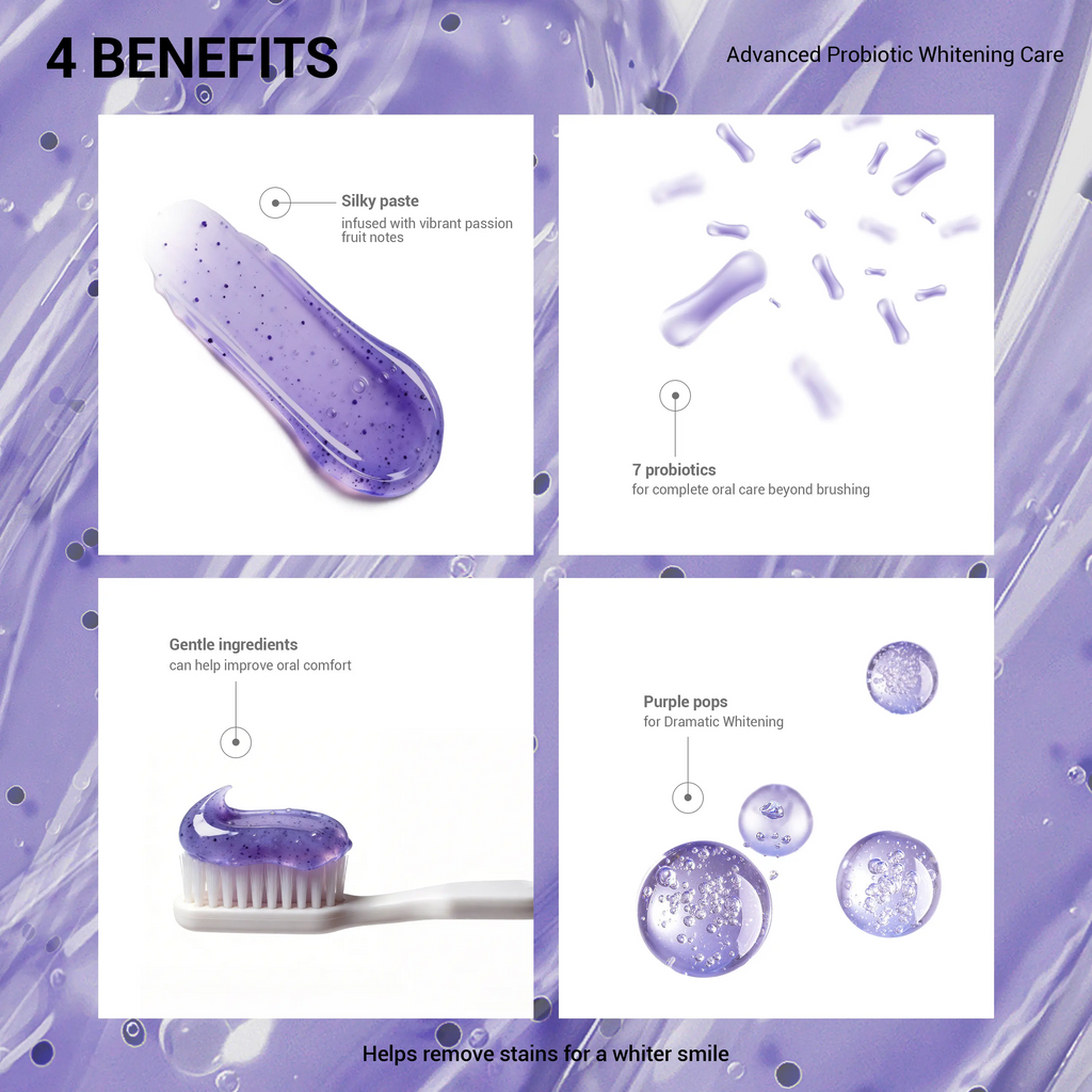 7-Pro Brightening Toothpaste | Purple Toothpaste Neutralizes Yellow Tones | Enamel-Safe Formula | Long-Lasting Fresh Breath